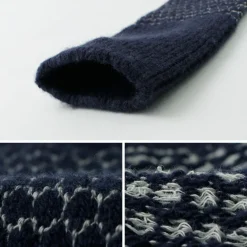ROTOTO Socks^/ Woolen Jacquard Crew Socks Popcorn