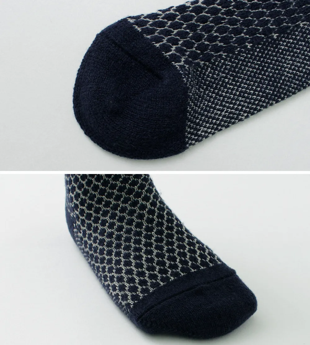 ROTOTO Socks^/ Woolen Jacquard Crew Socks Popcorn
