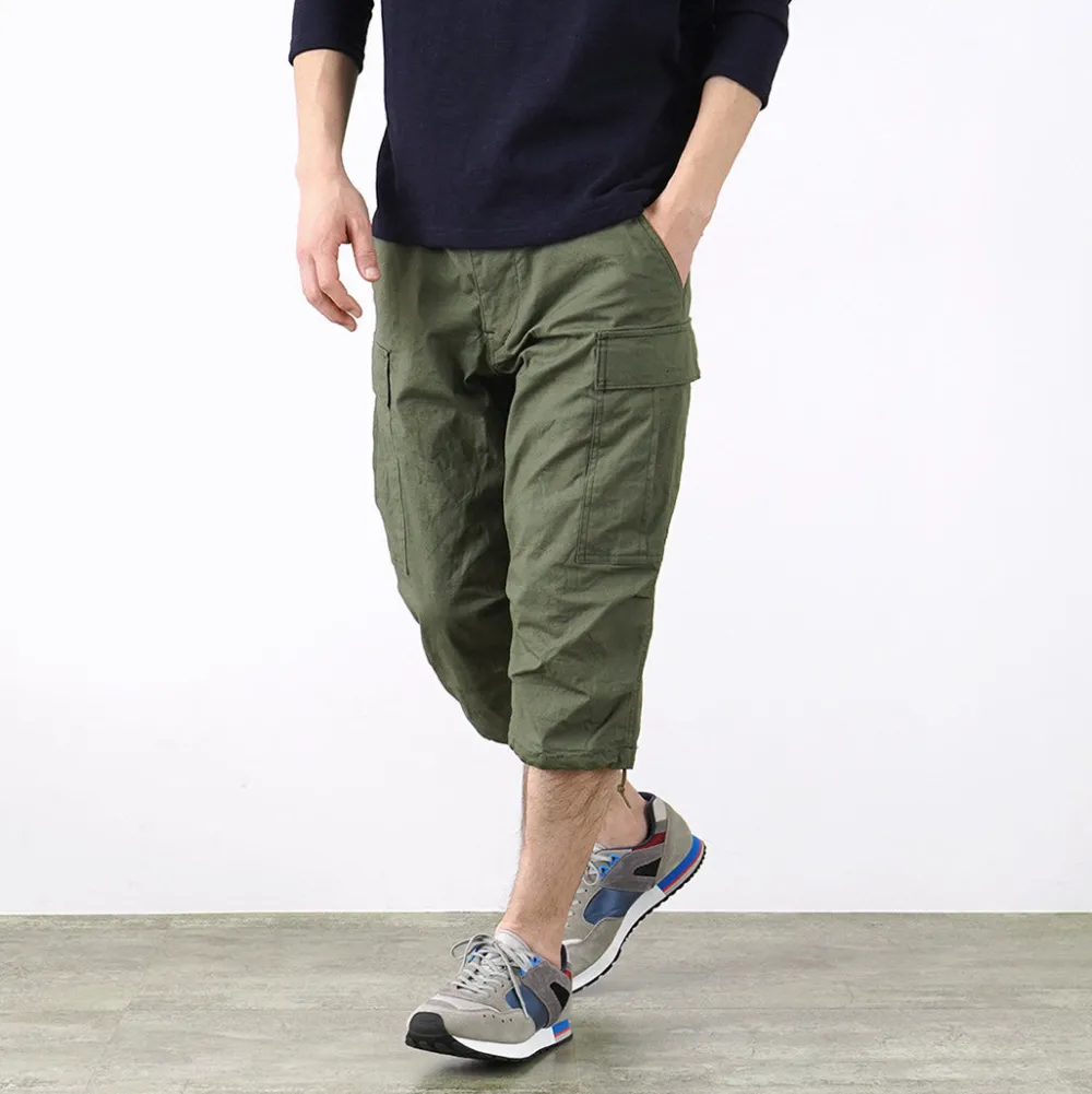 SAGE DE CRET Trousers^/ Cropped Cargo Pants olive
