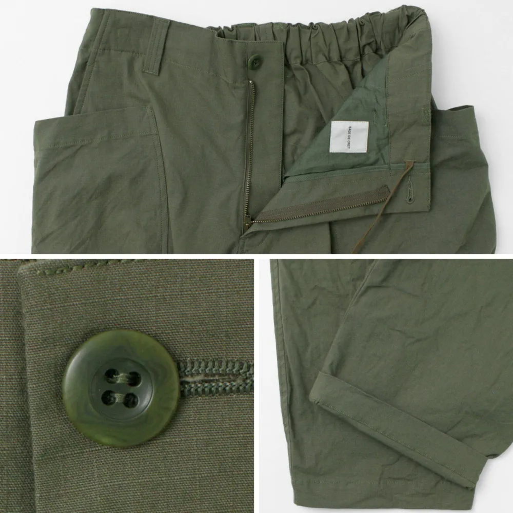 SAGE DE CRET Work Pants & Chinos^/ Ripstop stretch peg top work pants olive