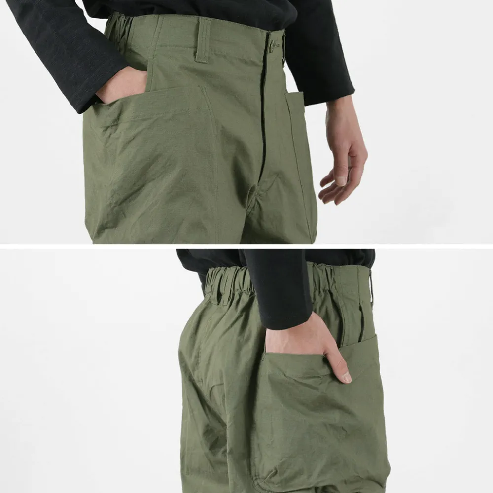 SAGE DE CRET Work Pants & Chinos^/ Ripstop stretch peg top work pants olive
