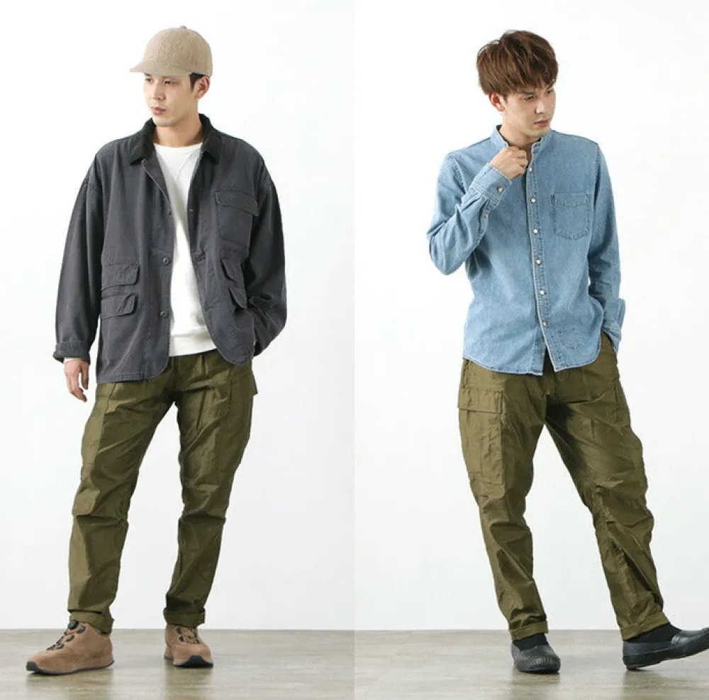 SAGE DE CRET Trousers^/ Tapered Cargo Pants/Moleskin olive