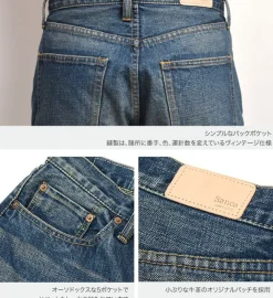 SANCA Jeans^/ 15.5oz Denim Tapered Used 5P Pants indigo