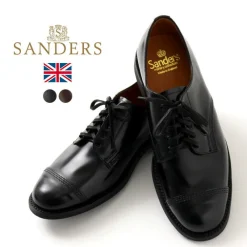 SANDERS Leather Shoes & Boots^/ #1128 Military derby shoes Japan Limited Model