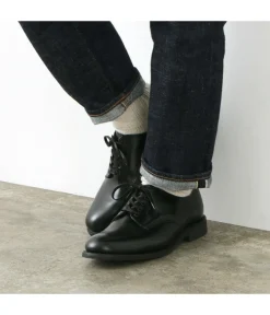 SANDERS Leather Shoes & Boots^/ #2246B Military Officer Shoes Japan Limited Model black