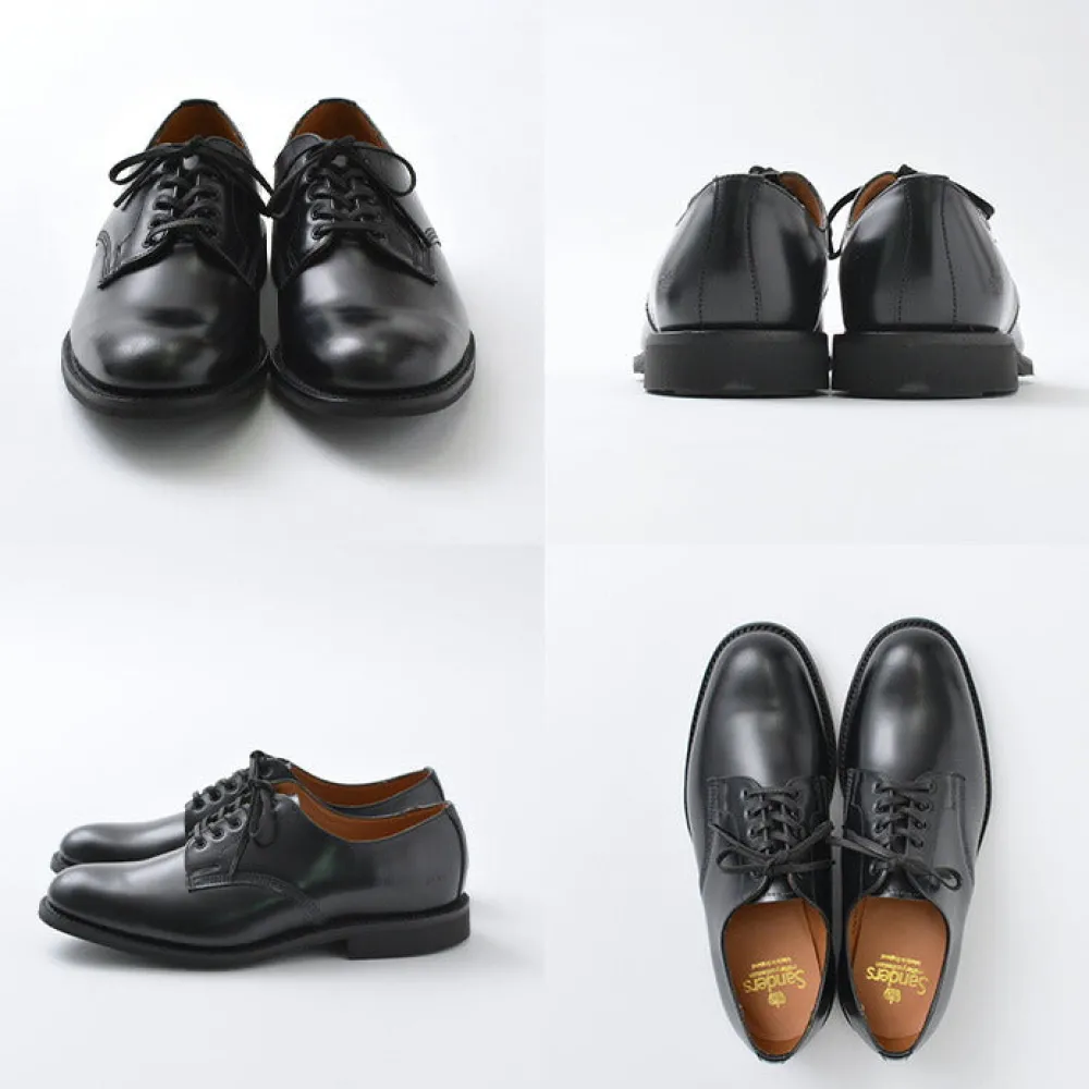 SANDERS Leather Shoes & Boots^/ #2246B Military Officer Shoes Japan Limited Model black
