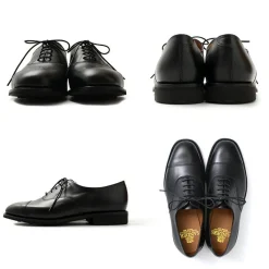 SANDERS Leather Shoes & Boots^/ Cap Toe Oxford Leather Shoes - Exclusive Model black