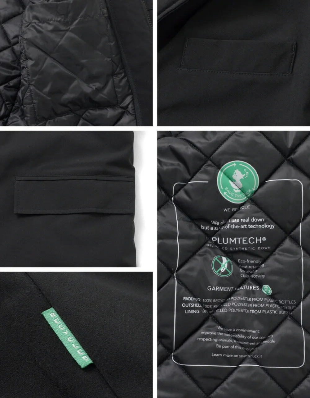 SAVE THE DUCK Coats^/ Helmut Recycled Synthetic Down Chester Coat