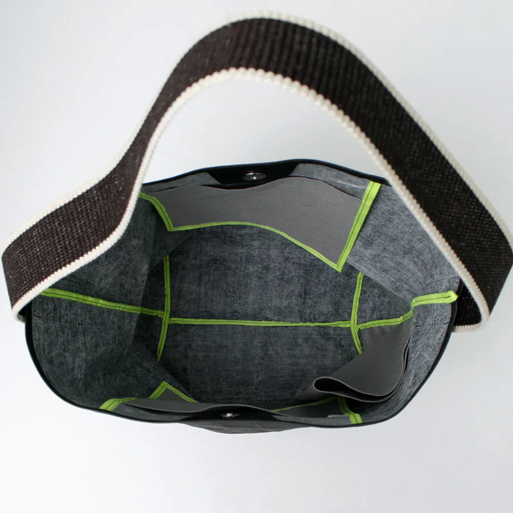 SENTI Shoulder Bags^/ Dyneema Leather Box Type Shoulder Bag black