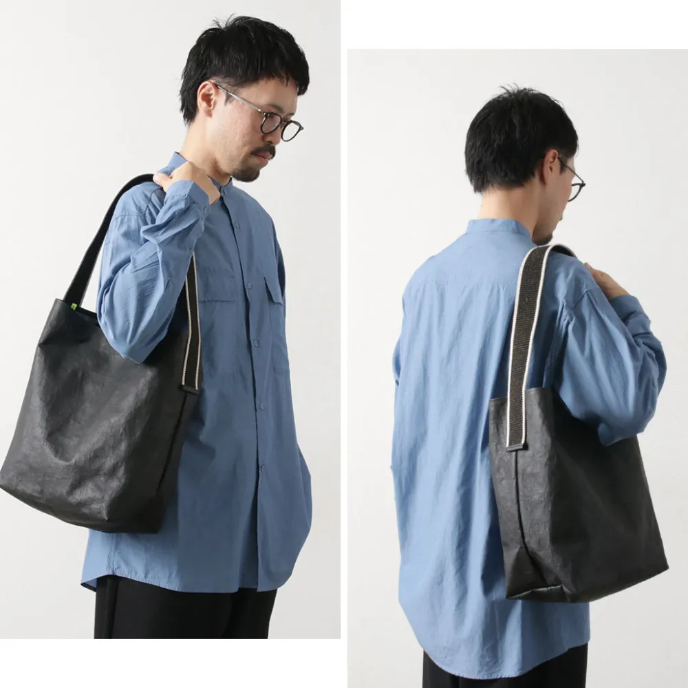 SENTI Shoulder Bags^/ Dyneema Leather Box Type Shoulder Bag black
