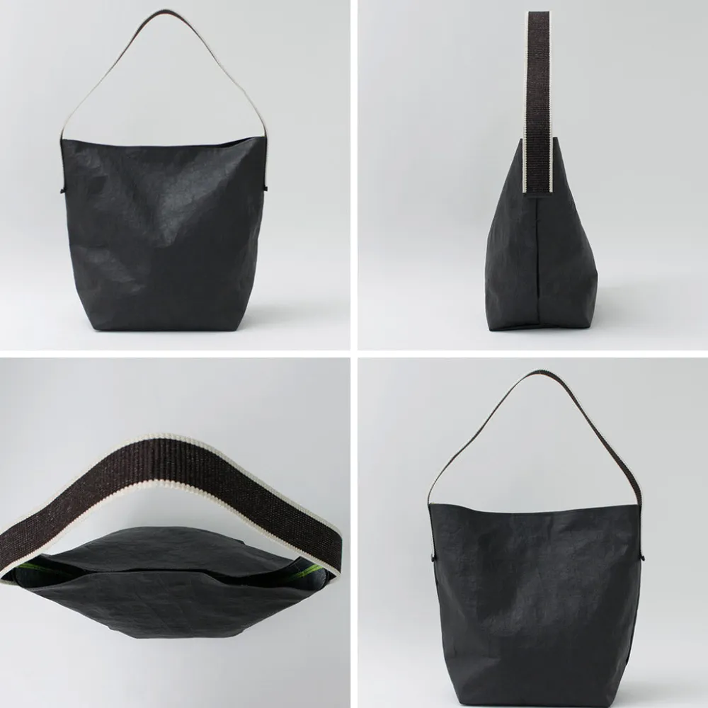 SENTI Shoulder Bags^/ Dyneema Leather Box Type Shoulder Bag black