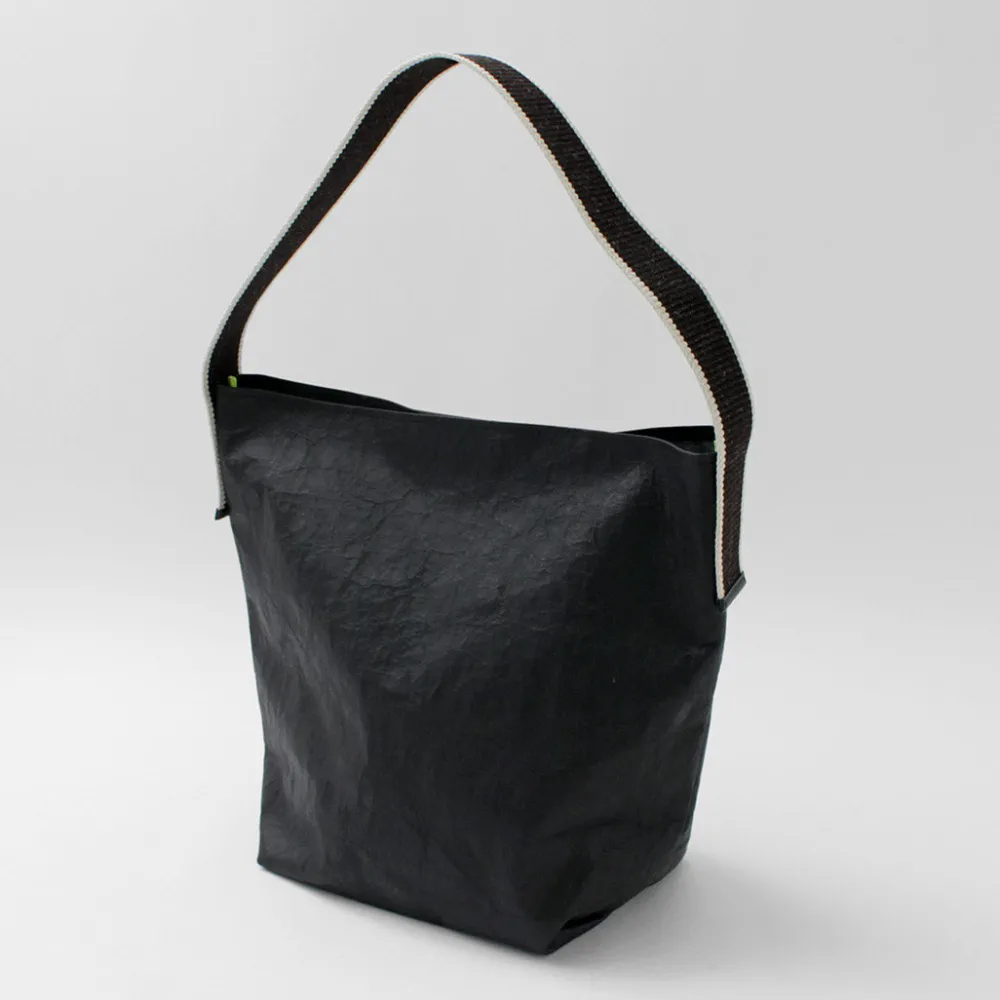 SENTI Shoulder Bags^/ Dyneema Leather Box Type Shoulder Bag black