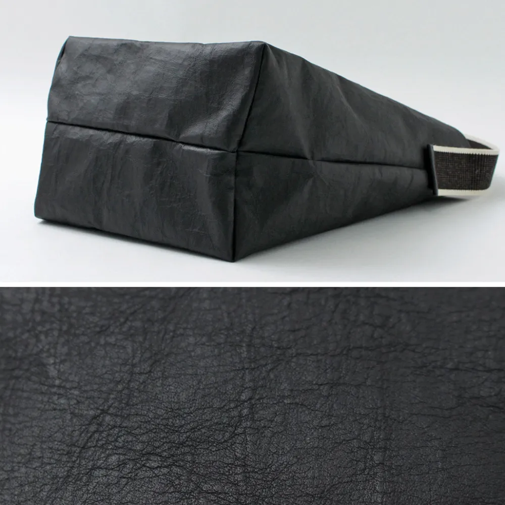 SENTI Shoulder Bags^/ Dyneema Leather Box Type Shoulder Bag black
