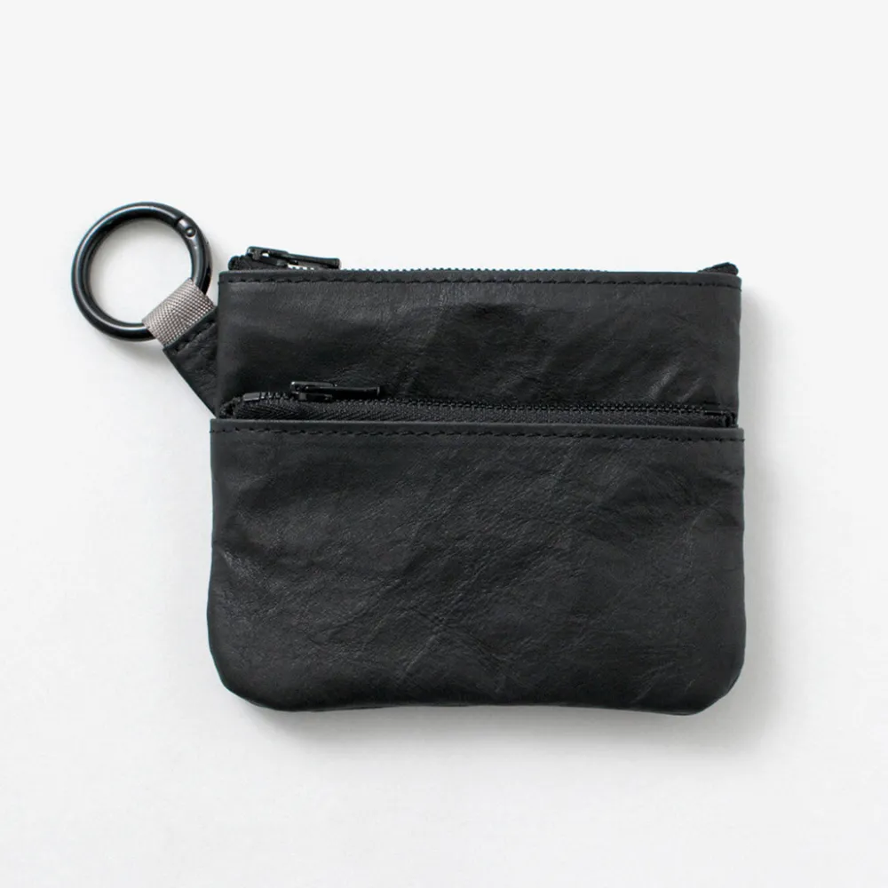 SENTI Other Bags^/ Dyneema Leather Double Zipper Pouch