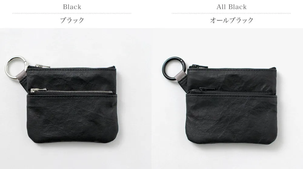 SENTI Other Bags^/ Dyneema Leather Double Zipper Pouch