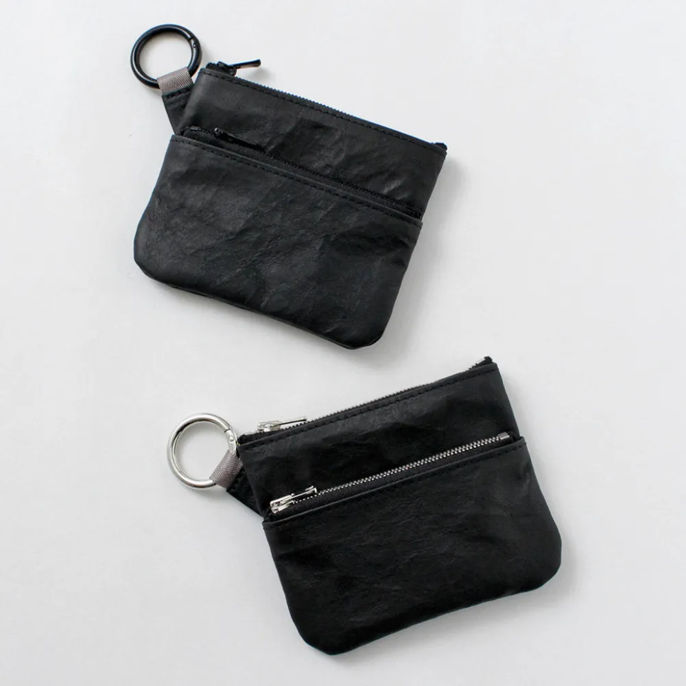 SENTI Other Bags^/ Dyneema Leather Double Zipper Pouch