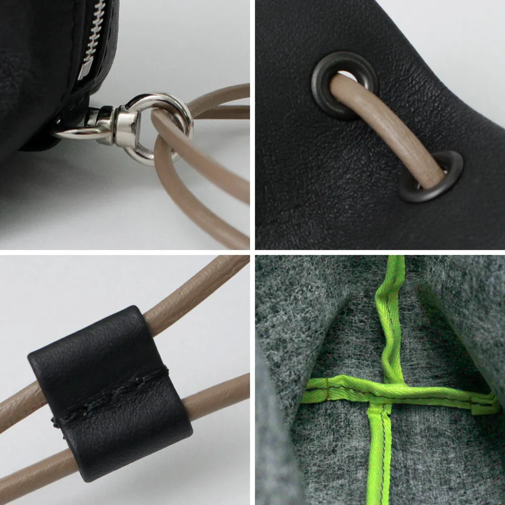 SENTI Shoulder Bags^/ Dyneema Leather Drawstring Bag L