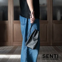 SENTI Shoulder Bags^/ Dyneema Leather Drawstring Bag L