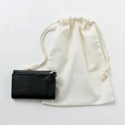 SENTI Wallets^/ Dyneema Leather Trifold Slim Wallet black