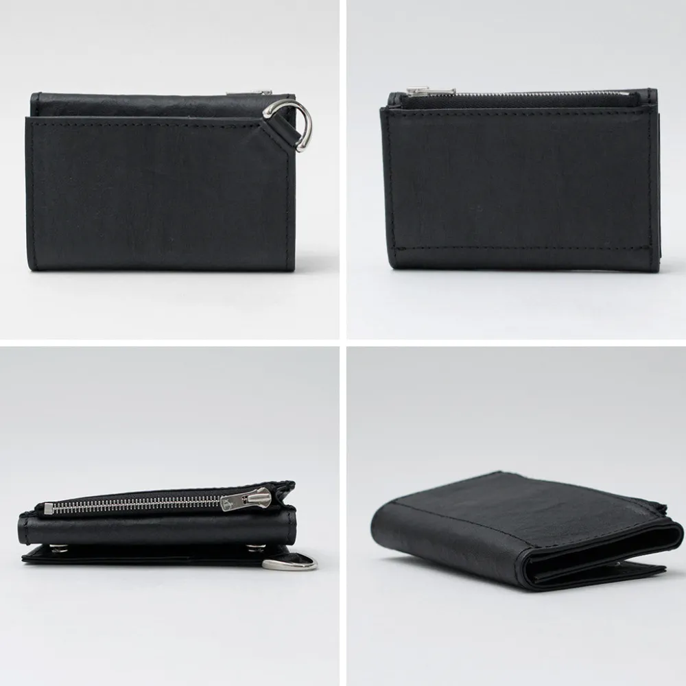 SENTI Wallets^/ Dyneema Leather Trifold Slim Wallet black