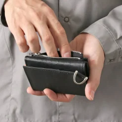 SENTI Wallets^/ Dyneema Leather Trifold Slim Wallet black