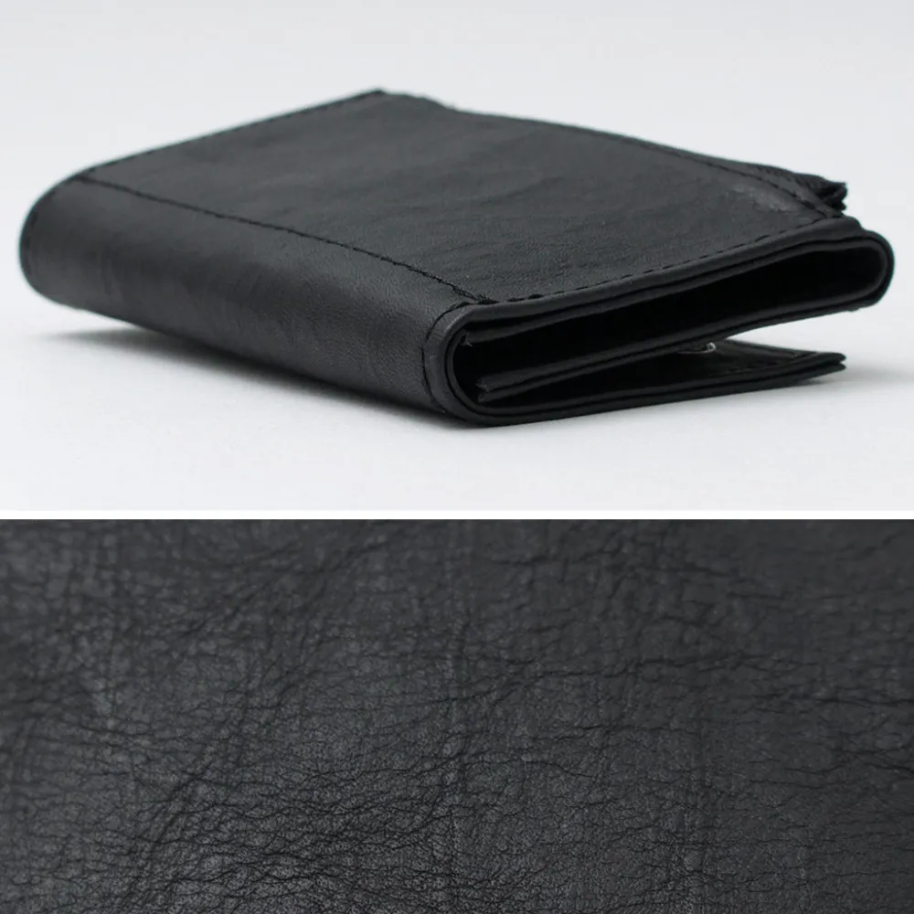 SENTI Wallets^/ Dyneema Leather Trifold Slim Wallet black