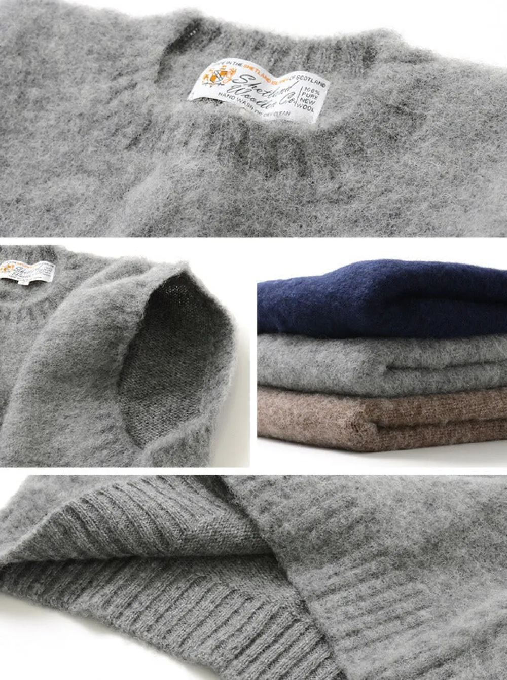 SHETLANDWOOLLENCO Knits^/ Plain Shaggy Dog Crew Neck Knits Vest