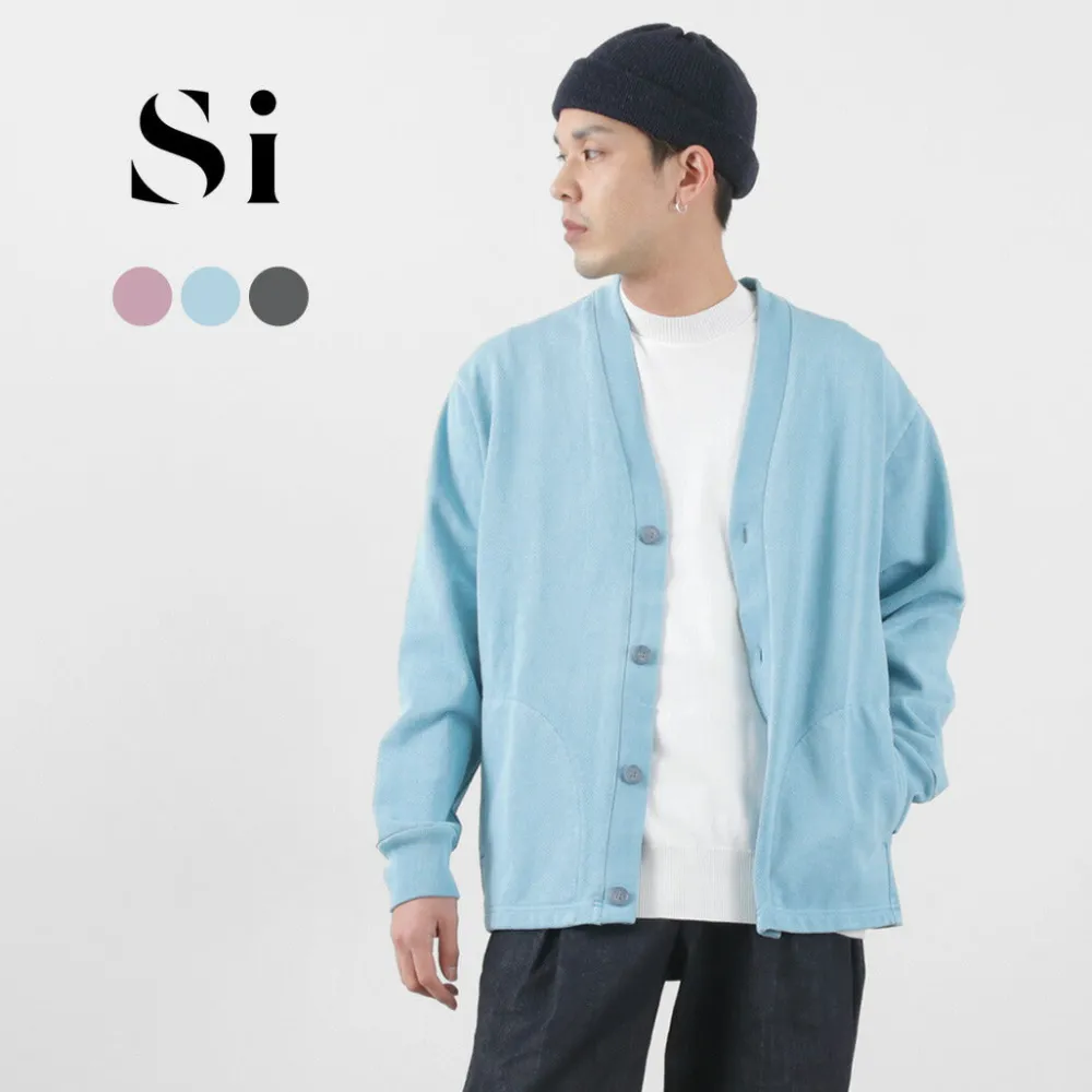 SI Cardigans^/ Moss Stitch Pigment Cardigan
