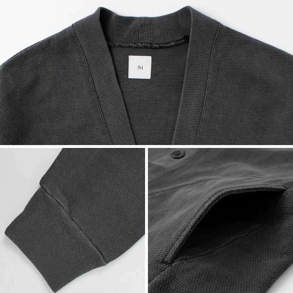 SI Cardigans^/ Moss Stitch Pigment Cardigan