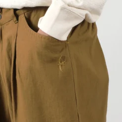 SLOW HANDS Trousers^/ Back Satin Poofy Tuck Pants