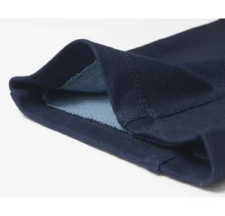 SLOW HANDS Trousers^/ Denim Stretch Pile Wandering Pants navy