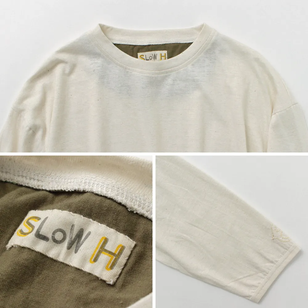 SLOW HANDS T-Shirts^/ Hemp Cotton Crew Neck T-Shirt