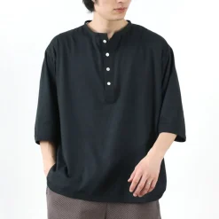 SLOW HANDS T-Shirts^/ Henry Neck Combi T-Shirt