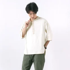 SLOW HANDS T-Shirts^/ Henry Neck Combi T-Shirt