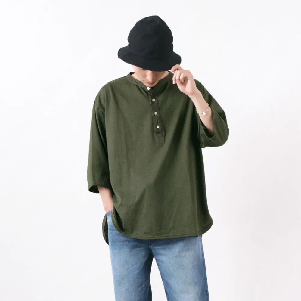 SLOW HANDS T-Shirts^/ Henry Neck Combi T-Shirt