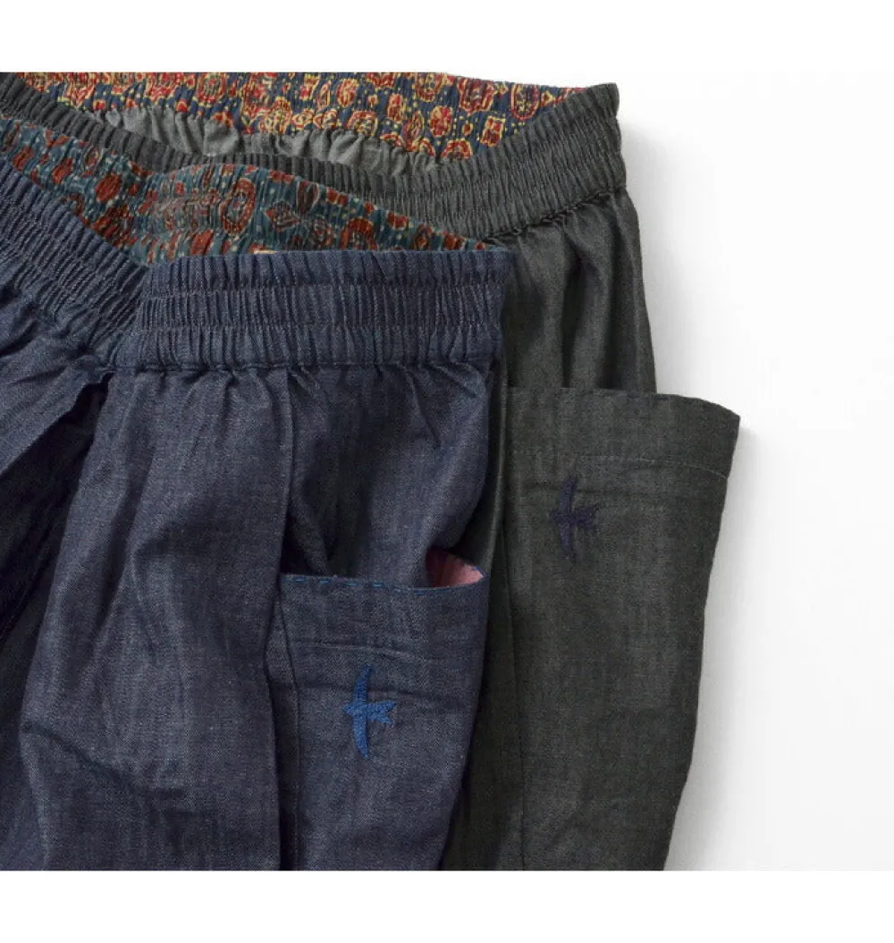 SLOW HANDS Trousers^/ Light Denim Beach Pants