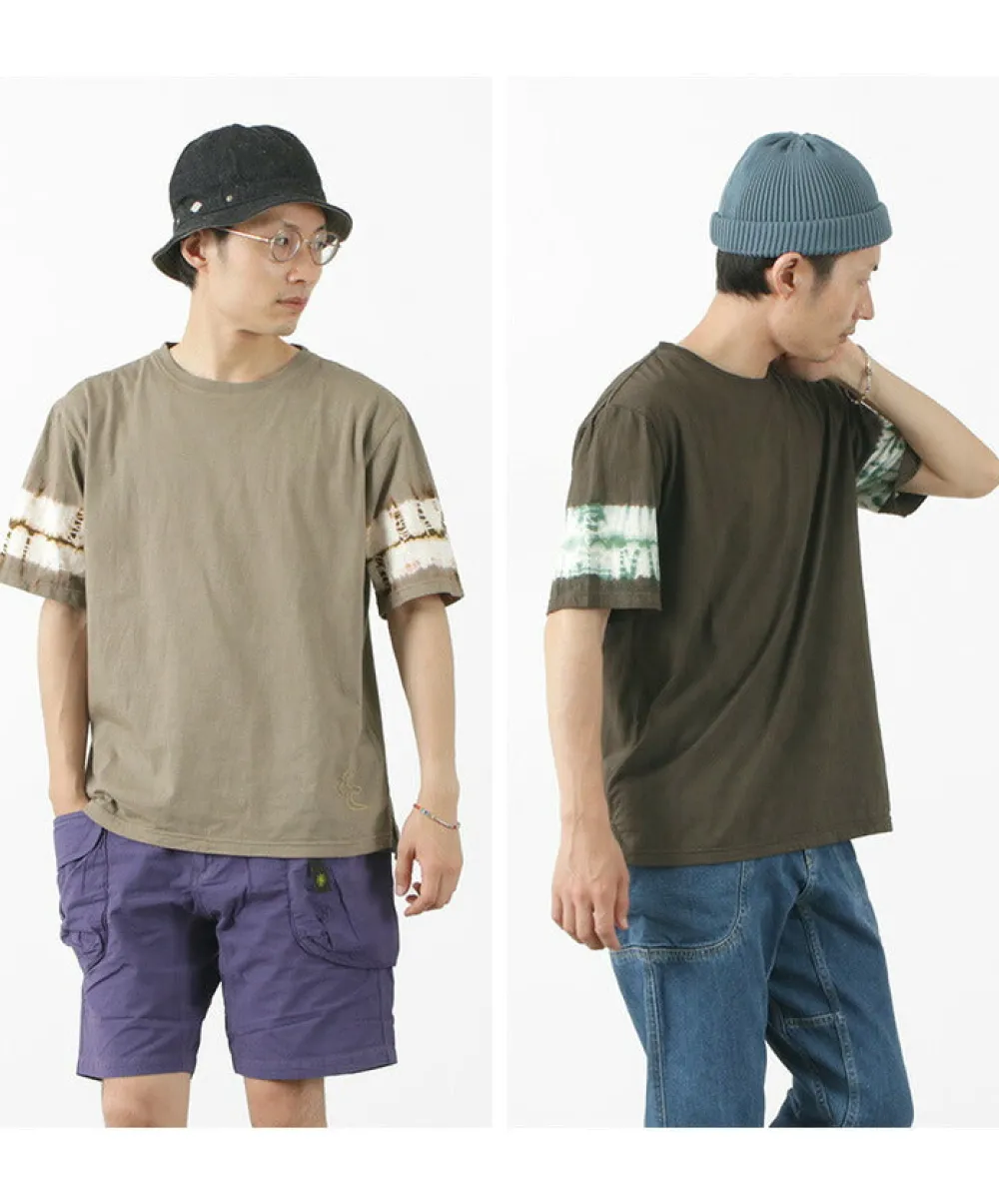 SLOW HANDS T-Shirts^/ Tie-Dye Sleeve T-Shirt