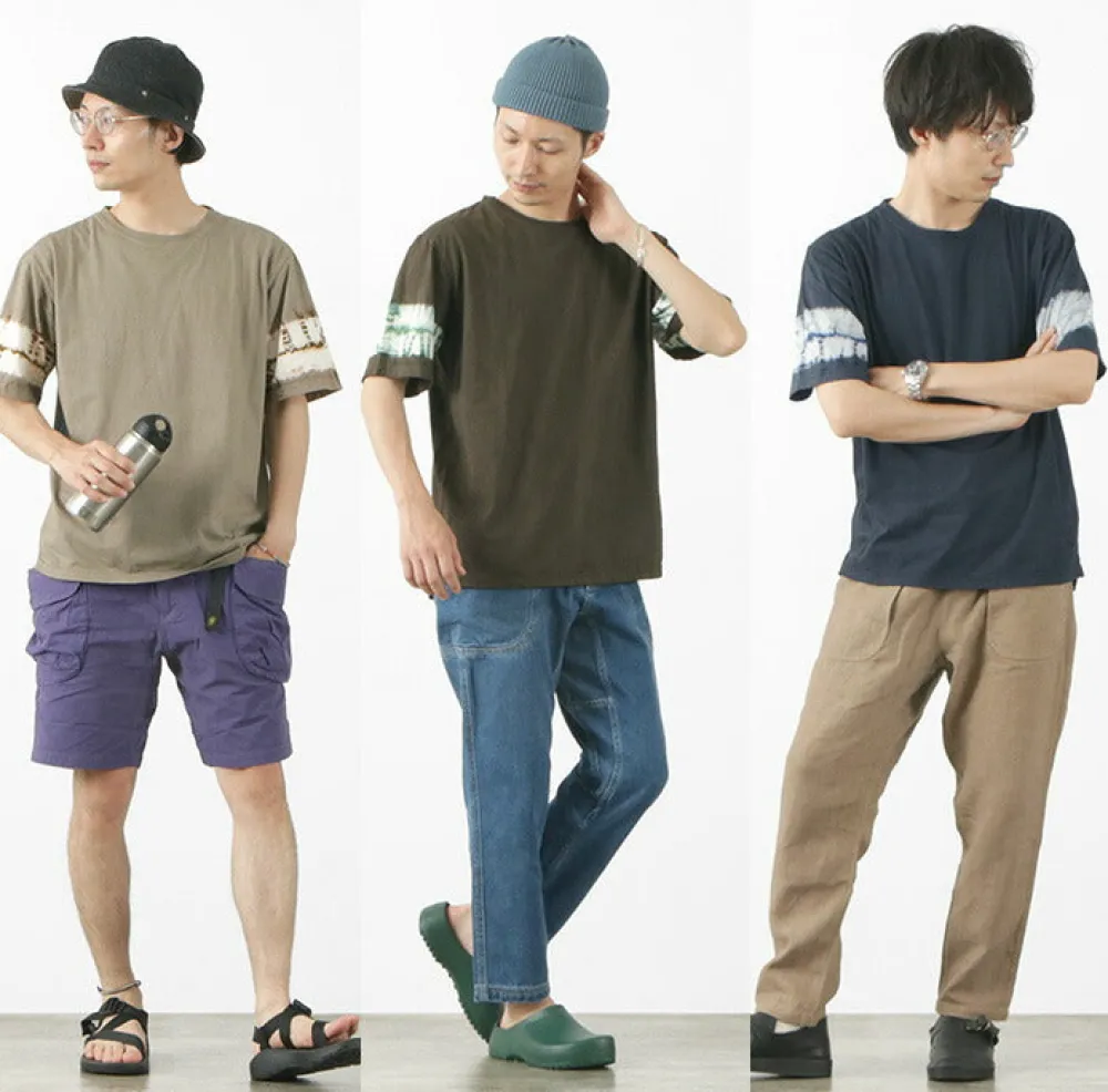 SLOW HANDS T-Shirts^/ Tie-Dye Sleeve T-Shirt