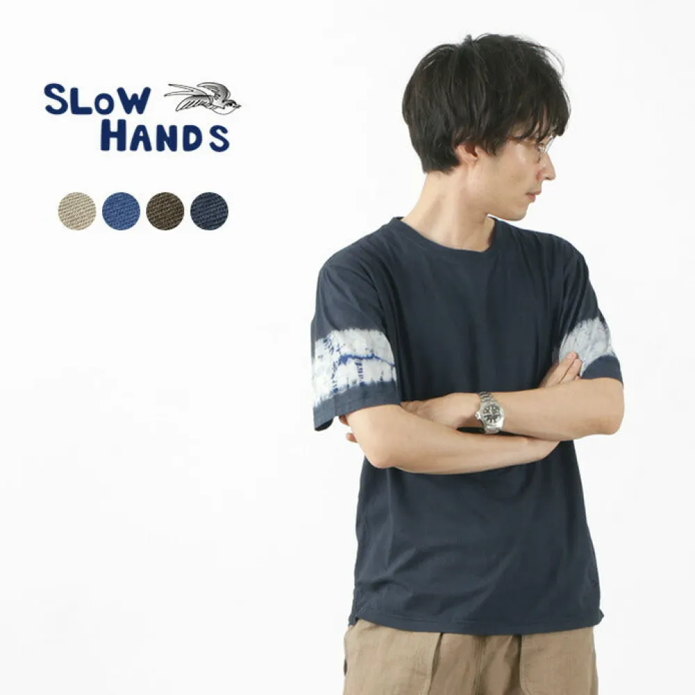 SLOW HANDS T-Shirts^/ Tie-Dye Sleeve T-Shirt
