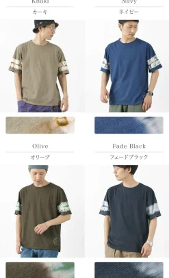 SLOW HANDS T-Shirts^/ Tie-Dye Sleeve T-Shirt