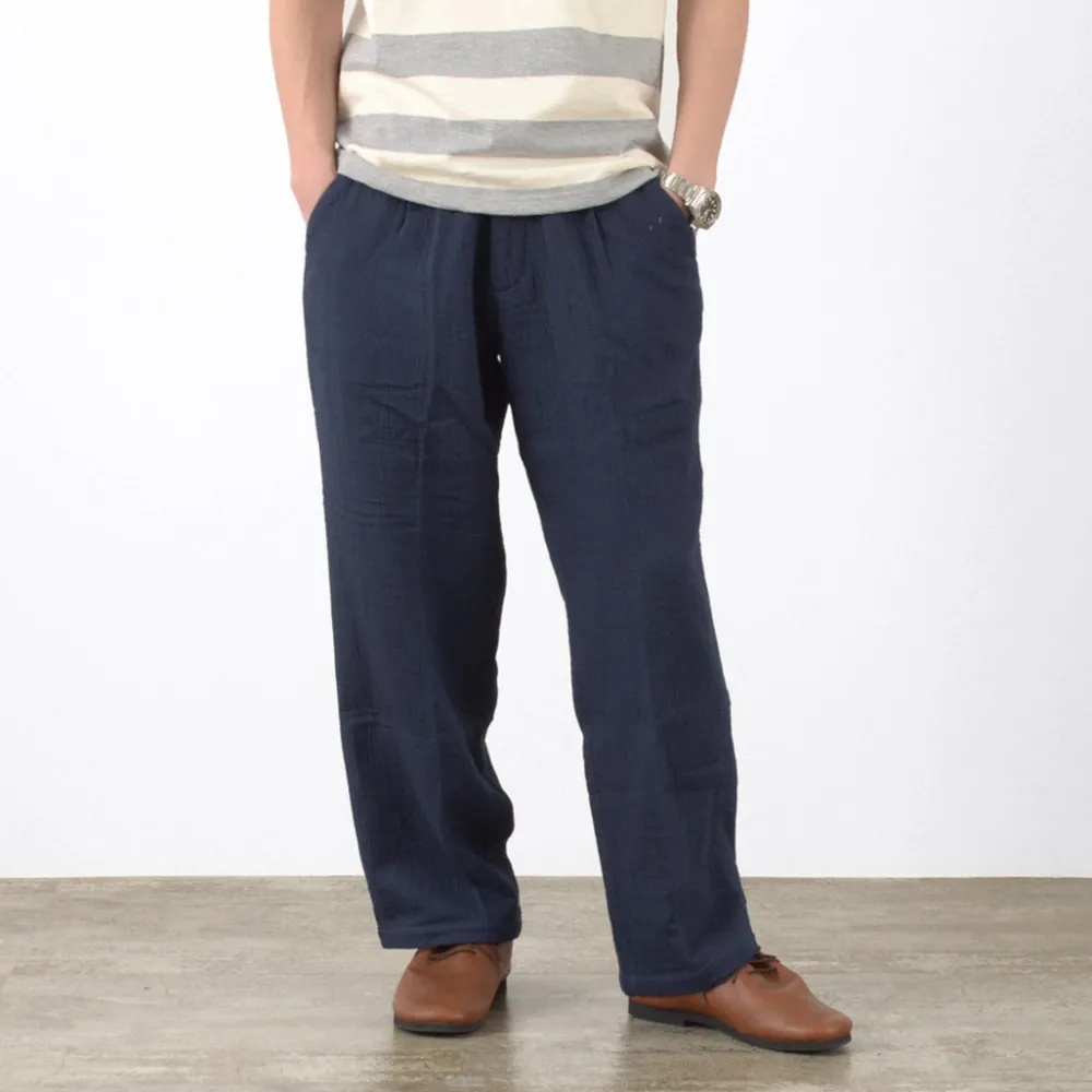 SLOW HANDS Trousers^/ Triple gauze tuck work trousers