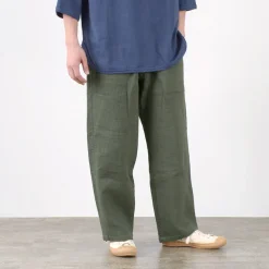 SLOW HANDS Trousers^/ Triple gauze tuck work trousers