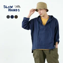 SLOW HANDS Sweatshirts^/ Triple gauze Mexican parka