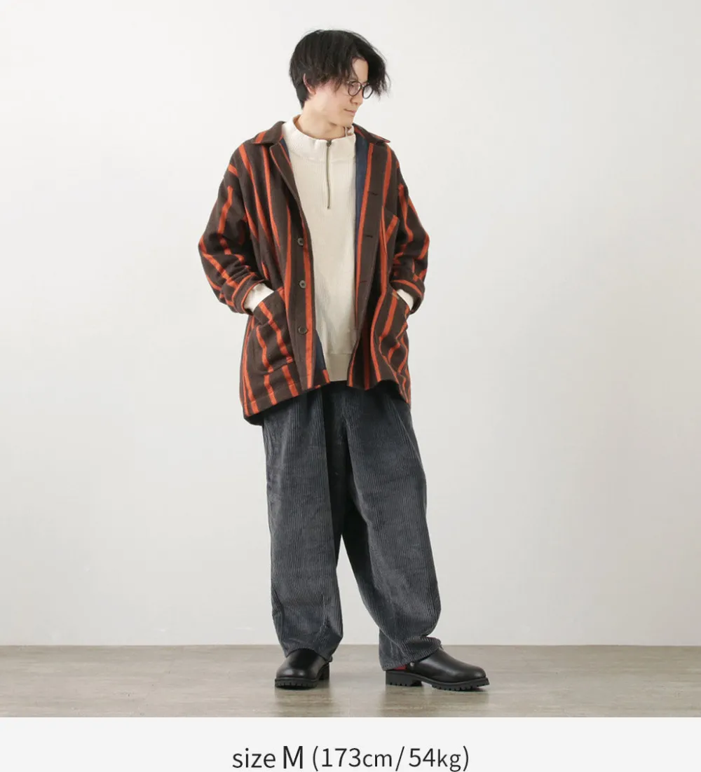 SLOW HANDS Trousers^/ Wide Corduroy Poofy Tuck Pants