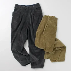 SLOW HANDS Trousers^/ Wide Corduroy Poofy Tuck Pants