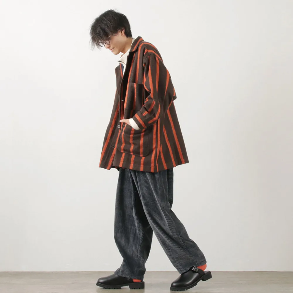 SLOW HANDS Trousers^/ Wide Corduroy Poofy Tuck Pants