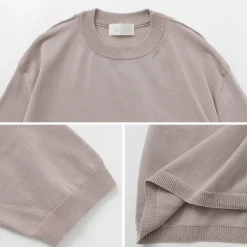 SOGLIA T-Shirts^/ Cotton Fitted Seamless Knit Tee
