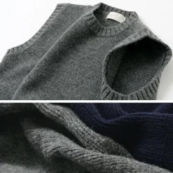 SOGLIA Knits^/ LANDNOAH British Wool Crew Neck Knitted Vest