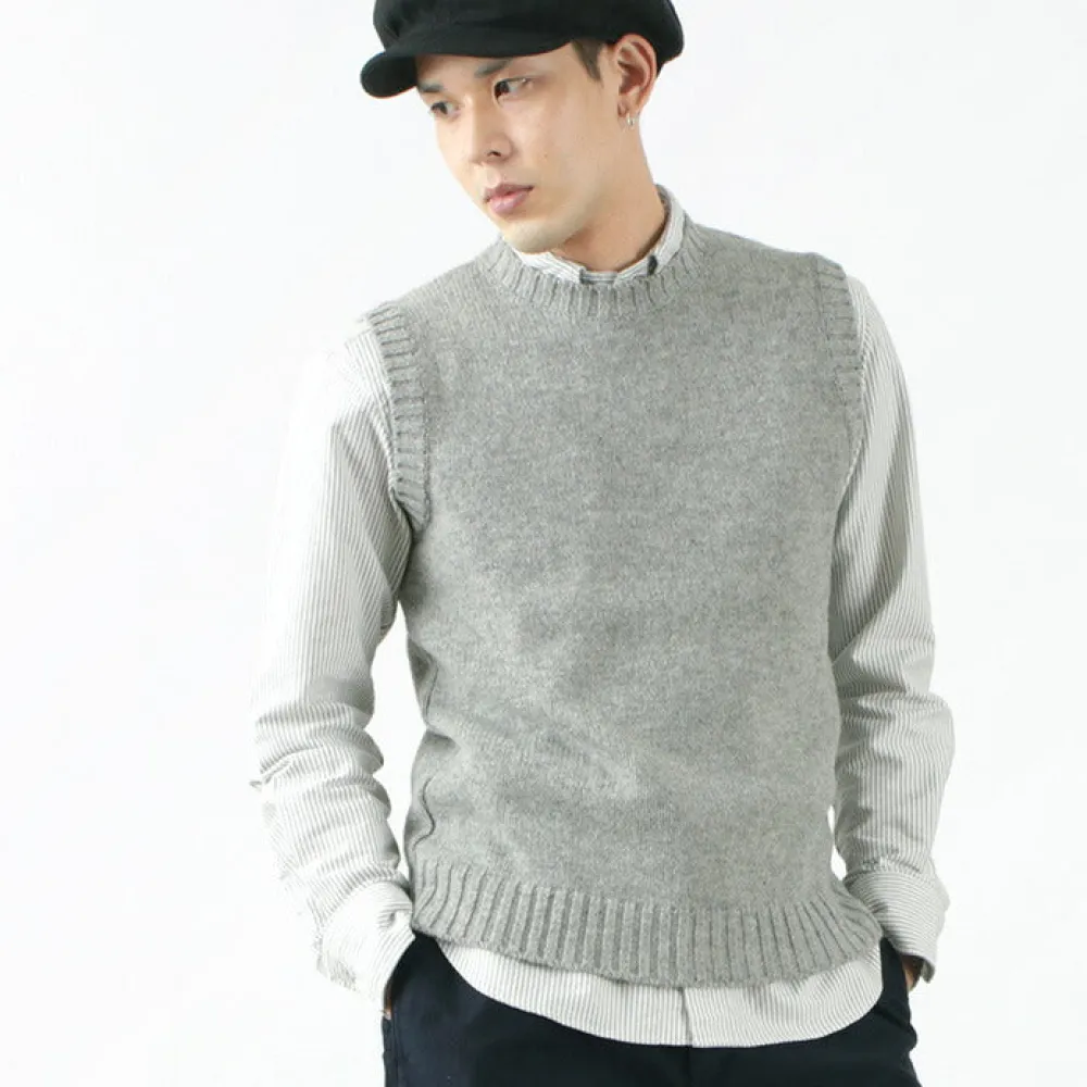 SOGLIA Knits^/ LANDNOAH British Wool Crew Neck Knitted Vest