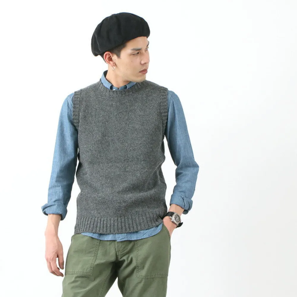 SOGLIA Knits^/ LANDNOAH British Wool Crew Neck Knitted Vest